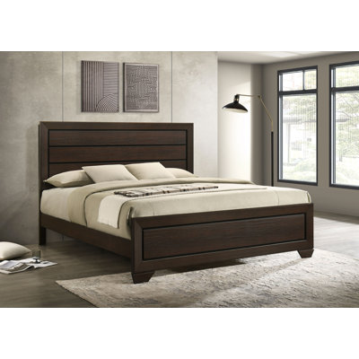 Brookes Wood Eastern King Panel Bed Dark Cocoa