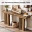Console 63 po, table d'entrée en bois