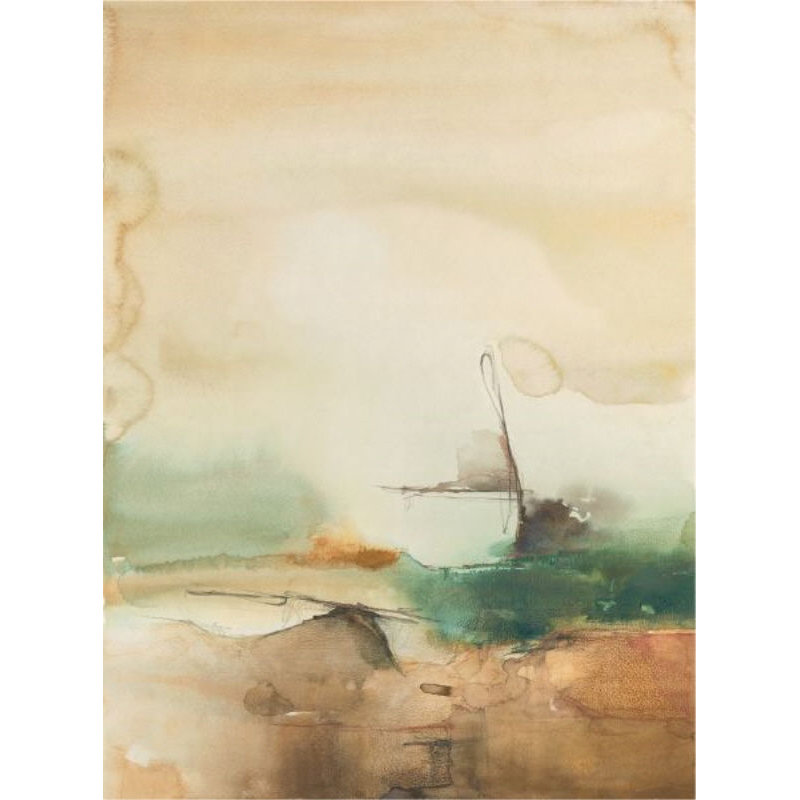 Autumn Port Painting by Sara Brown, Image Brush Gel, 54" H x 40" W