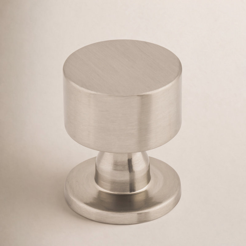Lily Round Cabinet Knob, Brushed Satin Nickel, 1 1/8" Knob Diameter