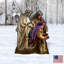 Crèche de jardin décoration et figurine pour jardin à trois kings miracle