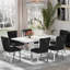 5-Piece Rectangle Marble Texture Dining Table Set-536653520-536653526-536653527