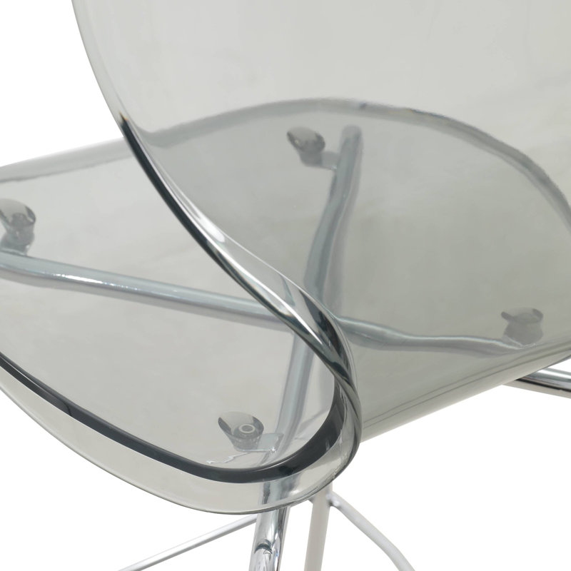 Tabouret de bar en acrylique Edenfield, Fumée