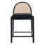 Tabourets modernes avec dossier en rotin et structure en bois Emington-574172685-574172683
