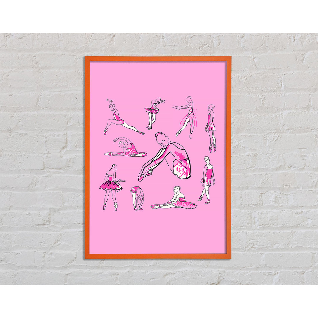 Highcliffe Pink White Ballerina 1 - Einzelner Bilderrahmen Kunstdrucke