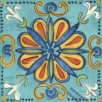 " Tuscan Sun Tiles IV Talavera " by Anne Tavoletti Painting Print