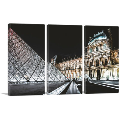 " The Louvre Museum Paris France " 3 - Pieces