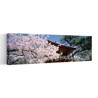 États-Unis, Californie, San Francisco, Golden Gate Park, jardin de thé japonais, porte d'entrée, arbre abstrait printemps, art mural