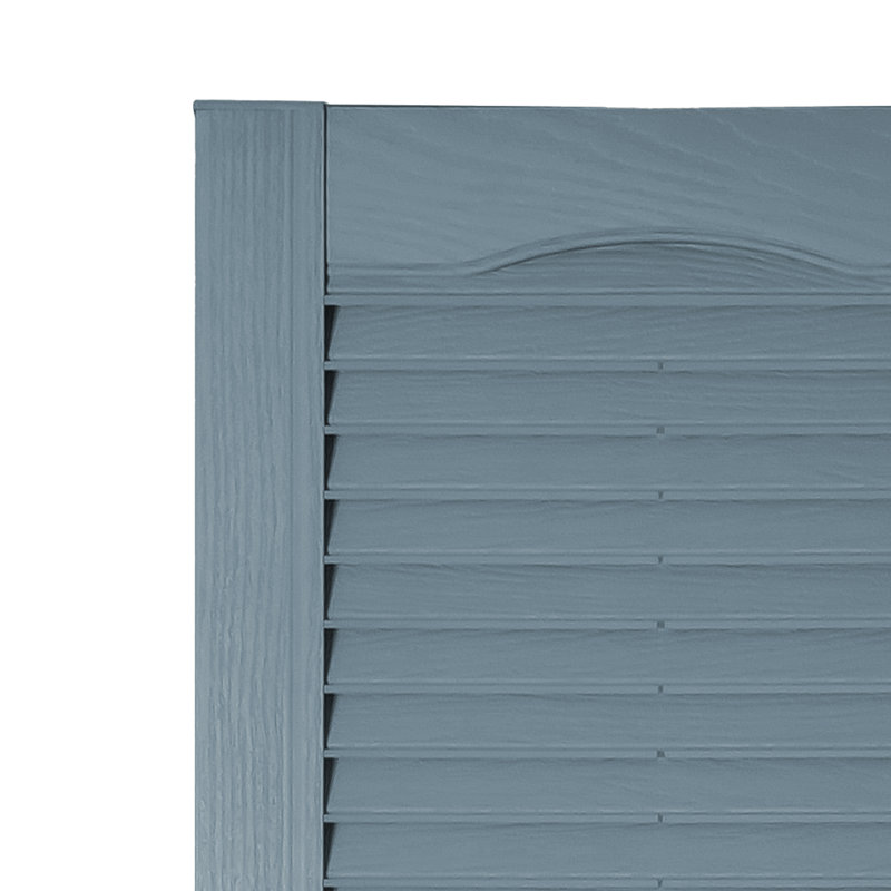 Volet à persiennes sur mesure avec dessus cathédrale, Bleu colonial, 42", 14.5"