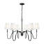 Lustre 6 lumières noir mat Parham-123222895