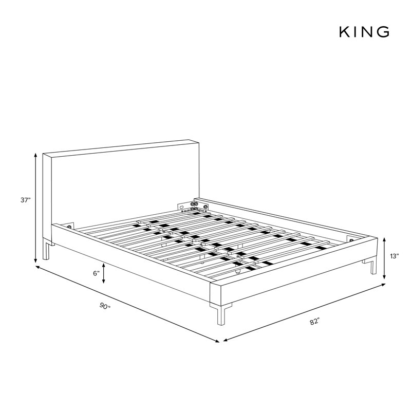 Lit plateforme tapissier Bilkis, Oxford rayé bleu marine, Très grand, Rayures grises Shibori