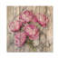 Comptoir de pivoines roses sur marbre / - Décoration murale en bois de pivoines - sur bois de pin naturel-1709998113