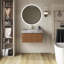 Meuble-lavabo mural pré-assemblé en contreplaqué avec lavabo, tiroir et porte-881137714