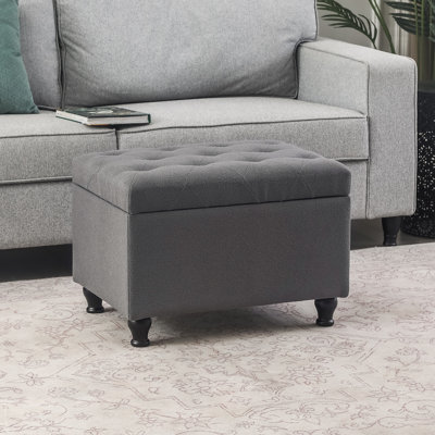 24 Inches Upholstered Storage Ottoman