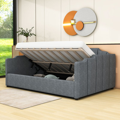 Wooden Upholstered Daybed with Underneath Storage by Latitude Run