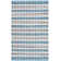 Tapis turquoise / gris / blanc en coton tissé à la main Ingleside