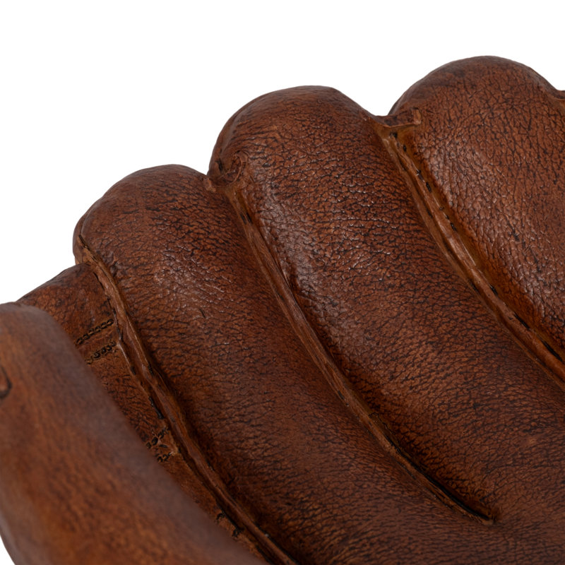 12" Unique Decorative Polyresin Baseball Glove, Classic Brown