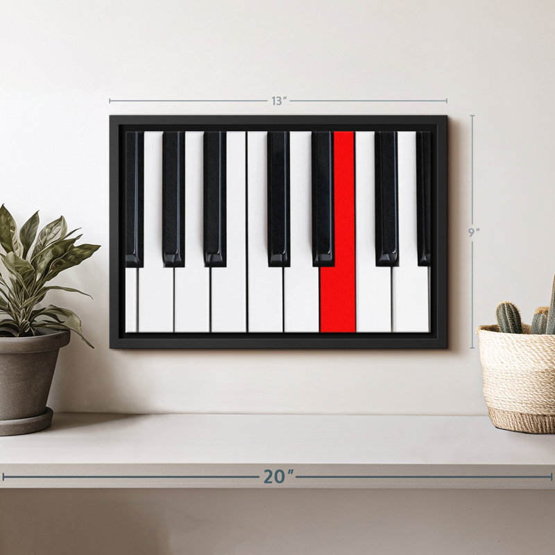 «Piano Key», reproduction sur toile, H 9 po x l 13 po