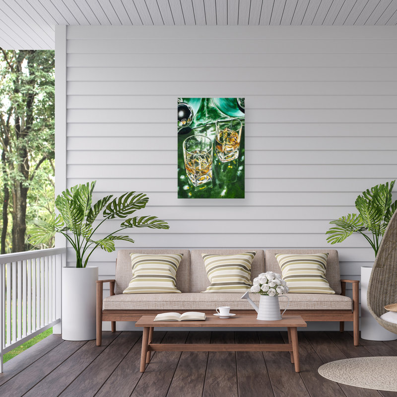 Rouleau bolologien vert sur toile, H 32 po x l 22 po