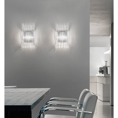 Diadema Wall Lamp K3 Crystal Glossy Chrome G9 Ul