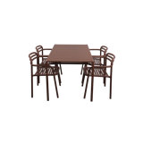 Bliss Dining Table Rect. Incl. 4 Armchairs