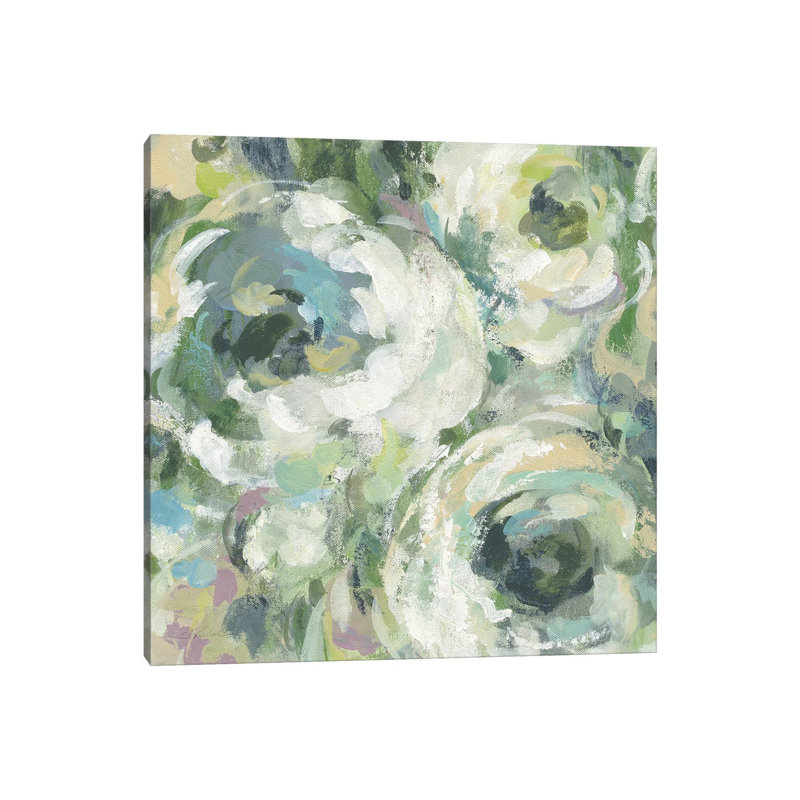 Sage And Lavender Peonies II Light by Silvia Vassileva - Gallery-Wrapped Canvas Giclée on Canvas, Canvas