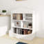 Bibliothèque multifonctionnelle à 7 tablettes, présentoir de rangement, support, organisateur, blanc, P 14,37 po x l 31,50 po x H 39,37 po