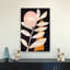 Abstract Leaves With Black Background Gouache Painting Abstract Bold Contemporary Rose Nature Plant Wall Art Print by Annick - Print-304752860