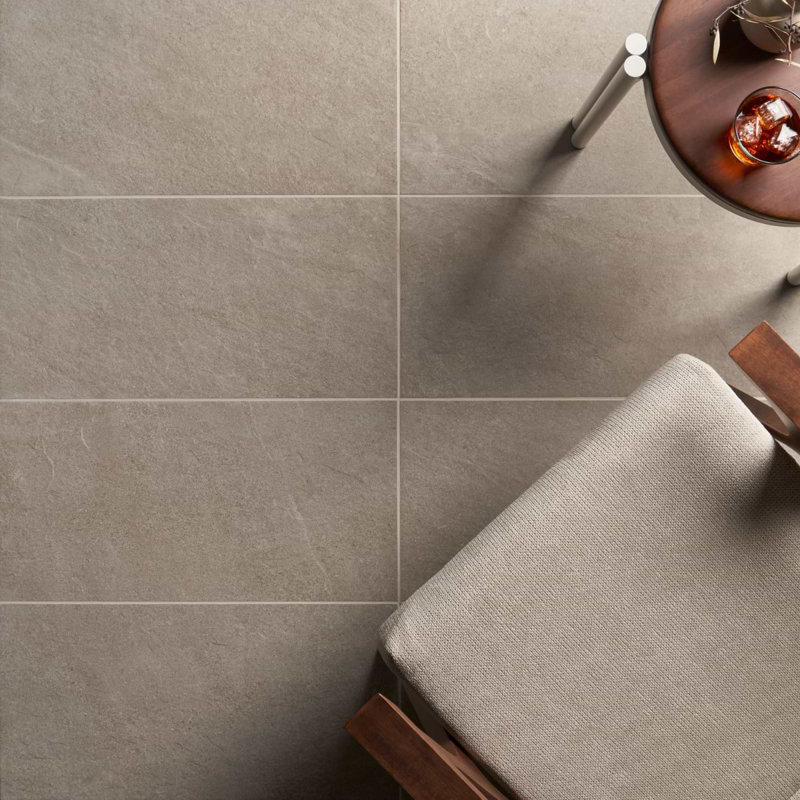 Era 12X24 Limestone Look Matte Porcelain Tile, Caramel Brown