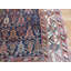 Tapis de surface en laine bleu/brun 3 pi 1 po x 3 pi 4 po noué la main one-of-kind Briony