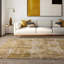 Brenetta Geometric Shapes Gold Area Rug-110841933