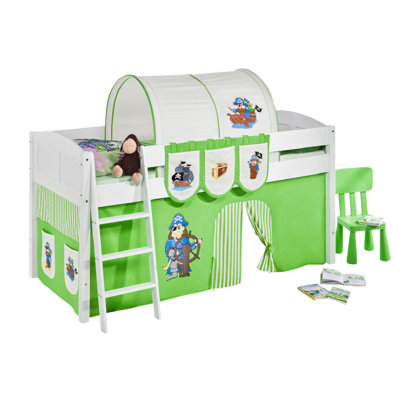 Pirat European Mid Sleeper Bed with Curtain