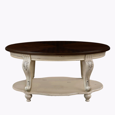 Mairie 42-inch Oval Wood Coffee Table