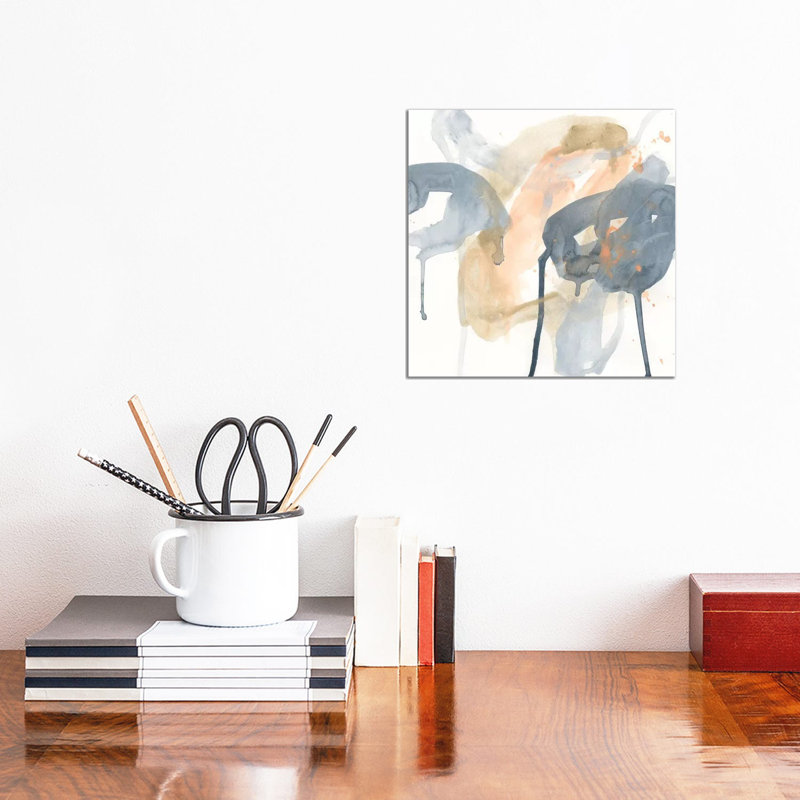 Liquid Blueprint VIII by June Erica Vess - Wrapped Canvas Gallery-Wrapped Canvas Giclée, 30.48cm H x 30.48cm W