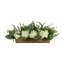 Holiday Arrangement with Wintry Greens and Hydrangeas