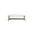 Coffee Table Rectangular Center Table for Living Room Open Space Side Table with Metal Frame