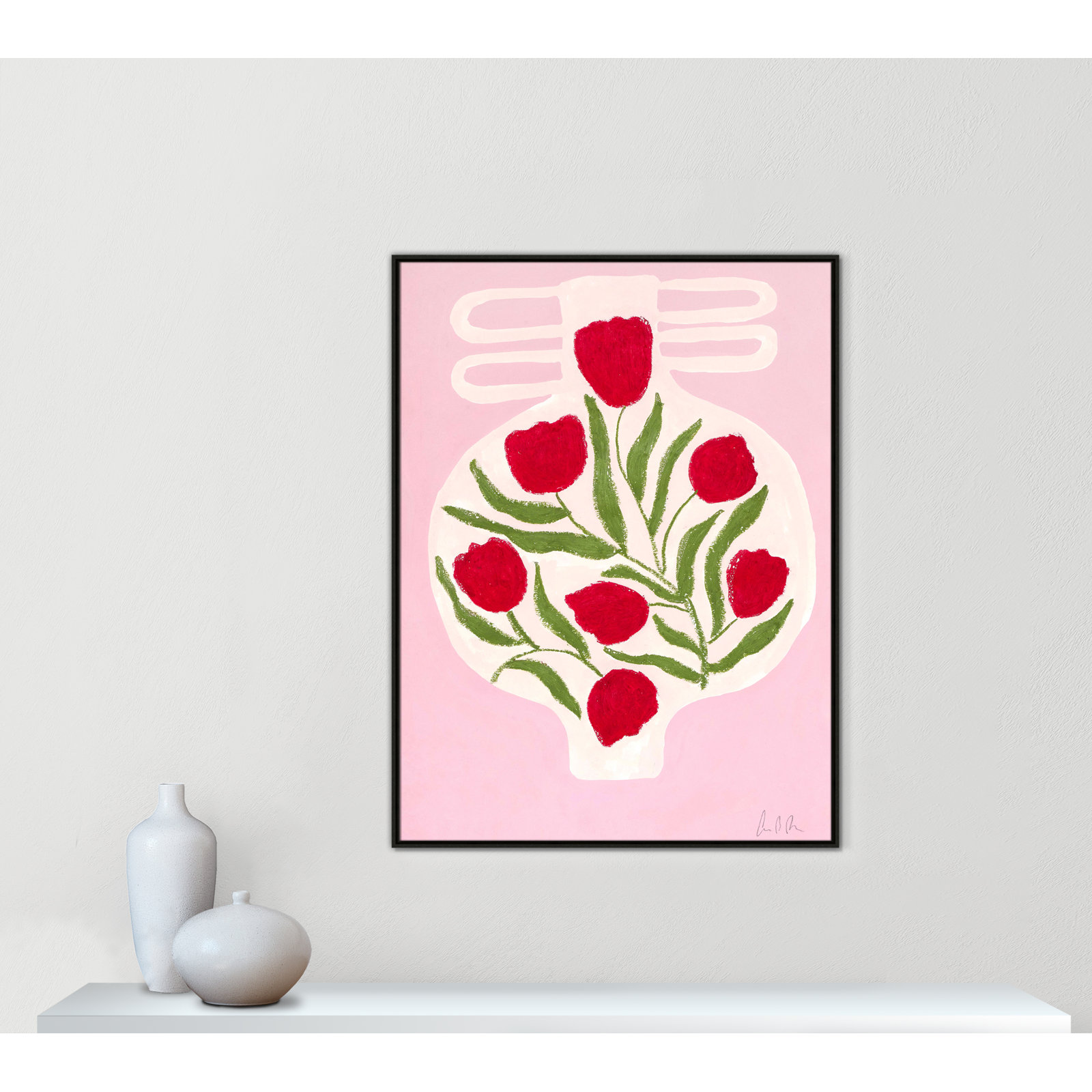Vase No. 02 Print by Camilla Bergqvist, Espresso, 49.5" H x 37.5" W
