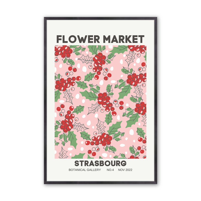 Marché des Fêtes III, Cadre simple en zinc patiné, H 15,25 po x l 12,25 po