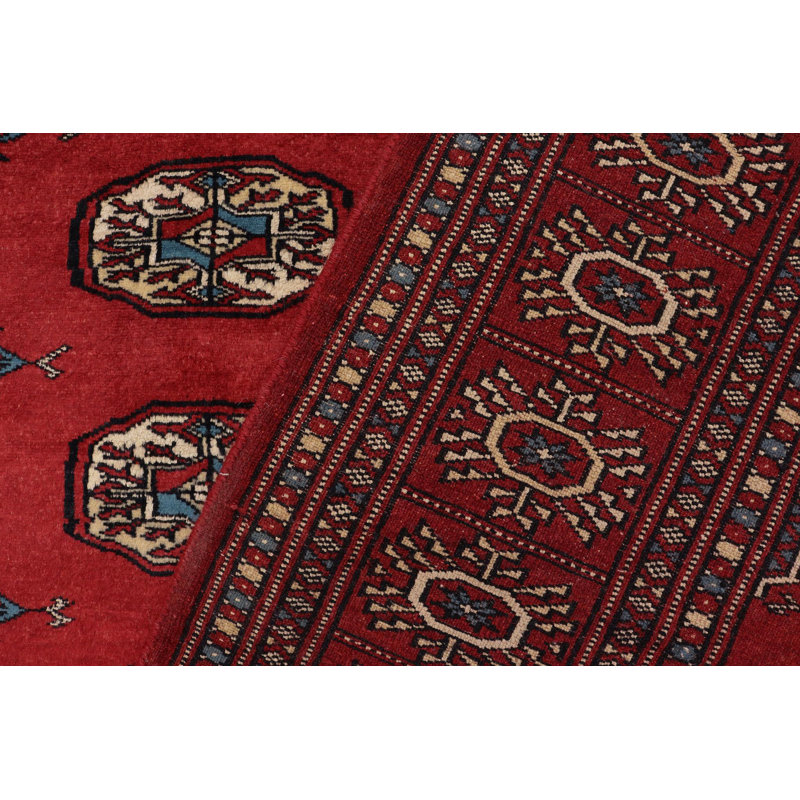 Tapis rouge unique de conception unique 4 pi 1 po x 6 pi 2 po Righley