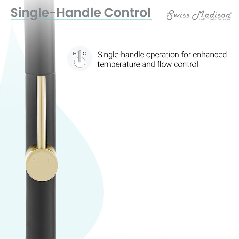 Chalet Single Handle, Pull-Down Kitchen Faucet, Brushed Gold/Black