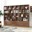 Bibliothèque de 70,87 po de hauteur avec 10 cubes et 3 portes, bibliothèque à 4 niveaux, bibliothèque ouverte avec armoire, rangement à cubes moderne pour le salon et le bureau