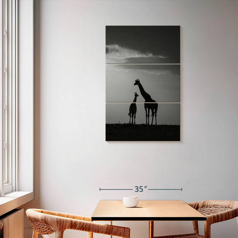 Brampt Giraffe's Affection, 57" H x 36" W