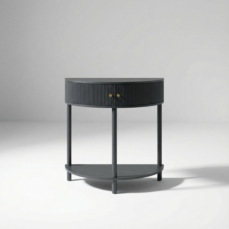 Console demi-lune Artisan-Wave, Dark Grey