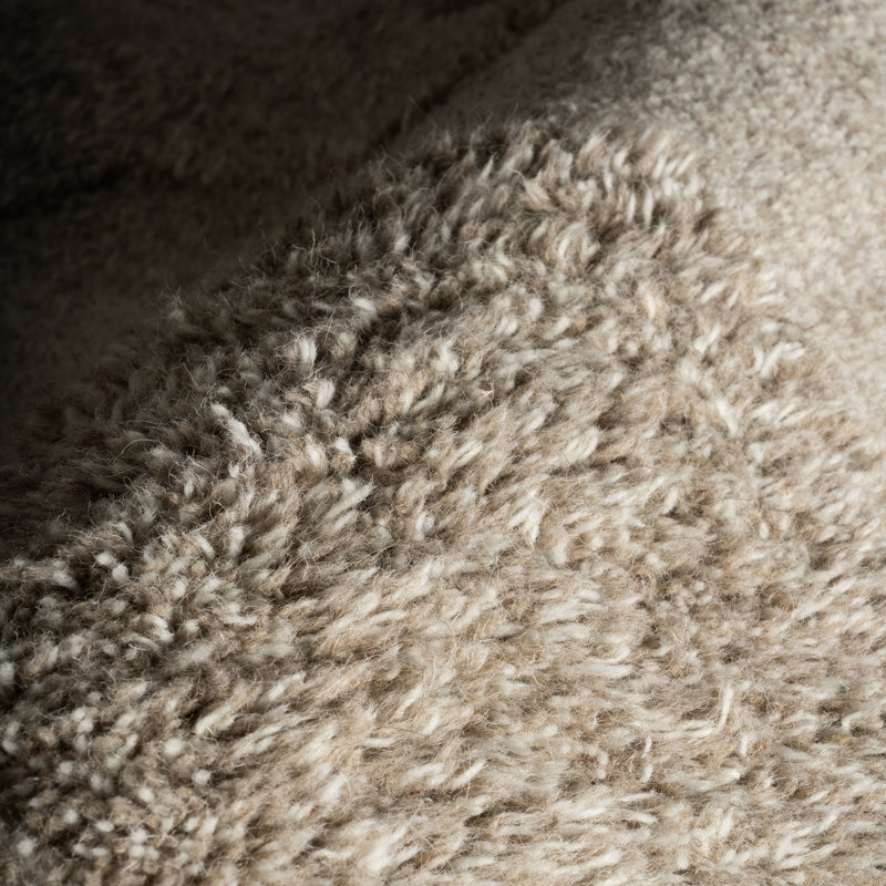  Tapis moderne en laine Flaviana, Gris, Tapis de couloir 2 pi 5 po x 8 pi