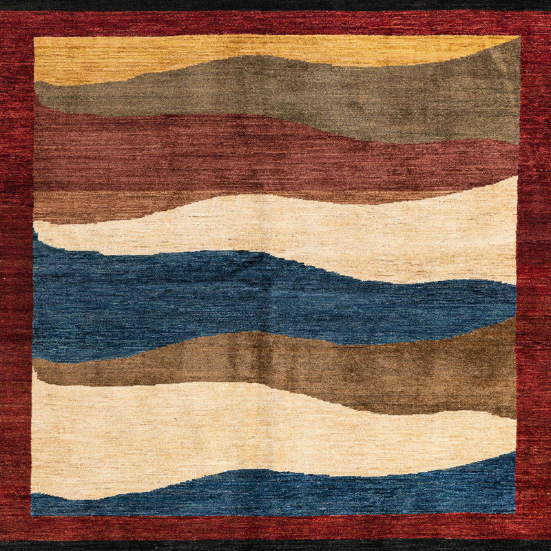 Tapis abstrait moderne 4202, Carré 8 pi