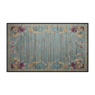 Machine Washable Gray Area Rug