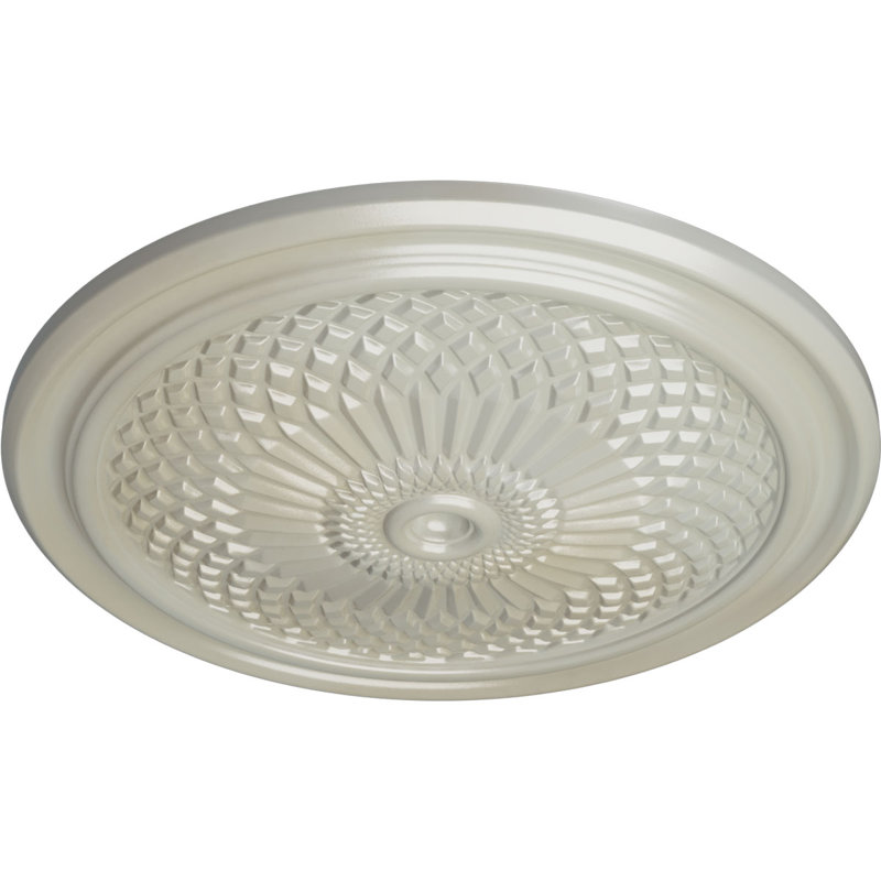 Médaillon de plafond Endurathane Trinity, diamètre extérieur de 22 po x P 1 3/4 po (convient aux auvents jusqu'à 3 po), fini bleu flash peint à la main
