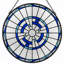 Panneau de vitrail à spirale géométrique 12 "H 12"-1104468608