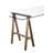 Dita Glass Top Metal Base Dining Table-593782721-593786575