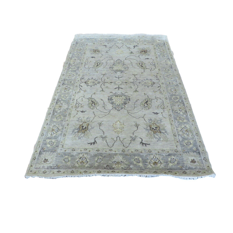 Tapis oriental beige noué à la main 5 pi 7 po x 8 pi 6 po 11713B1455044911A5209612157A754F